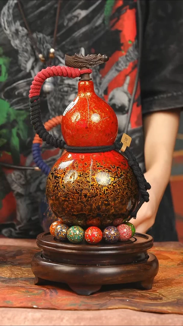 【闪购商品】YA456大漆酒葫芦（不包手串及旋转底座