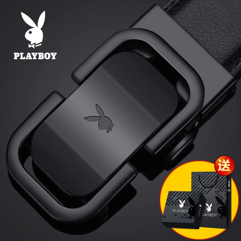 PLAYBOY男士皮带真皮ins潮流年轻人休闲牛皮学生青年品牌裤腰带