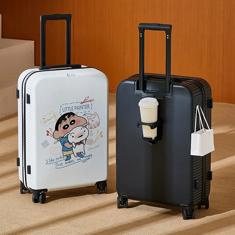 新款涂鸦蜡笔小新行李箱女20学生旅行密码皮箱子男结实耐用拉杆箱