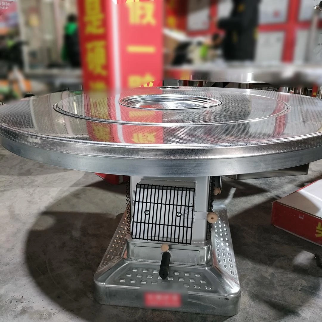 1.16米304不锈钢1.0厚平转柴煤餐桌款两用无烟气化炉巧燃/任燃