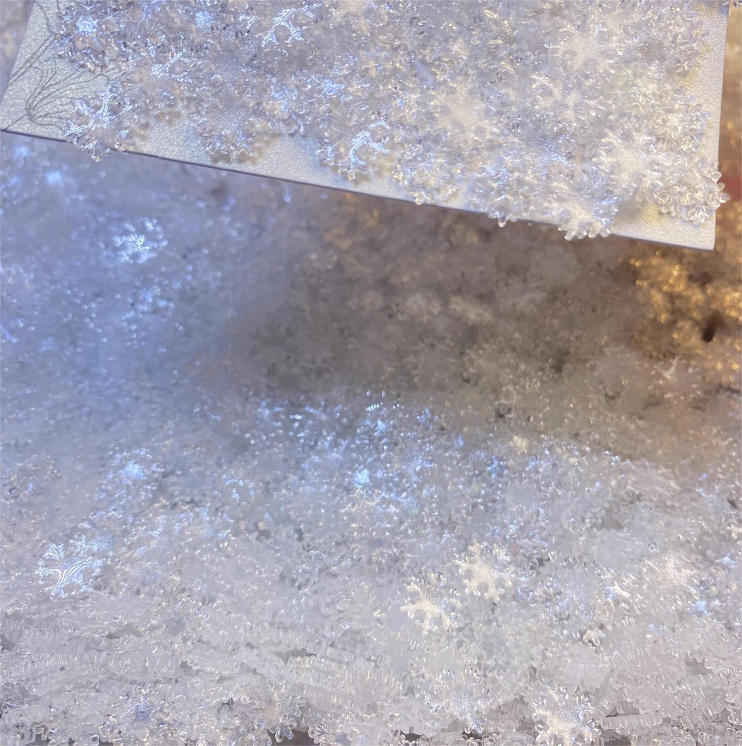 秋冬新款雪花框架美甲细闪冰透银色美甲diy饰品爆闪平底钻灰白棕