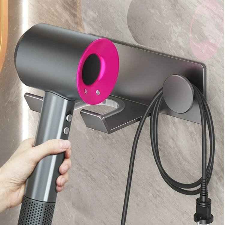 网红吹风机置物架免打孔卫生间壁挂式电吹风支架浴室风筒