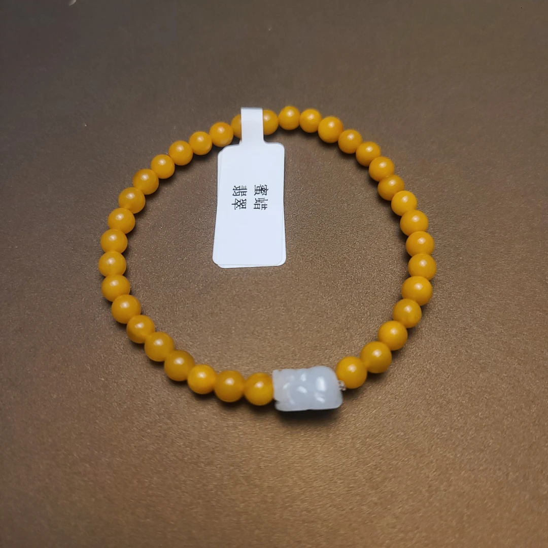 单圈4mm蜜蜡翡翠
