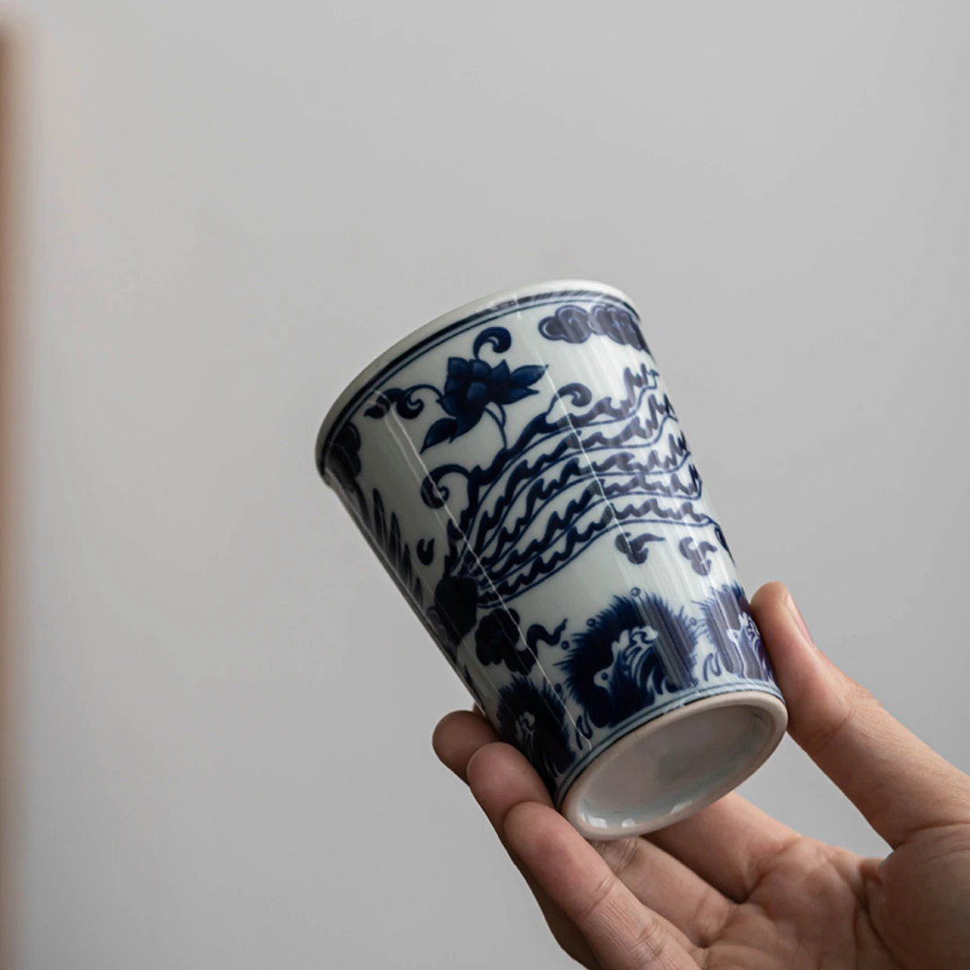 博言坊可乐杯陶瓷杯马克杯水杯子家用果汁饮料杯大容量花茶杯日式