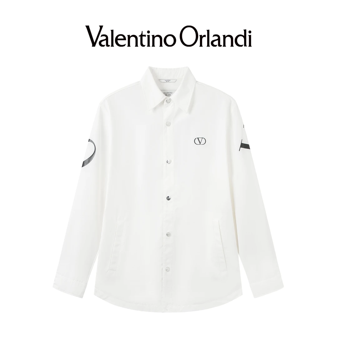 华伦天奴奥兰迪男士新款春秋时尚长袖夹克宽松衬衫1VJ112057