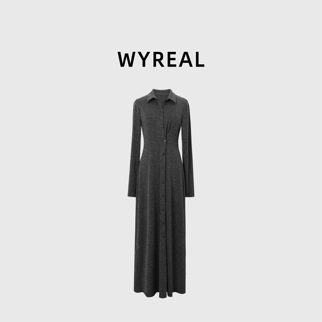 小野【清仓福利】系扣收腰连衣裙110