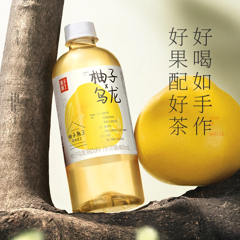 【爱果价】梅子熟了果汁乌龙茶茶饮料果茶饮品487ml*5瓶果味好喝