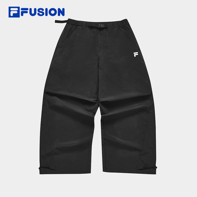 FILA FUSION男装梭织长裤【高能感】2024新款百搭运动裤T11M421804F