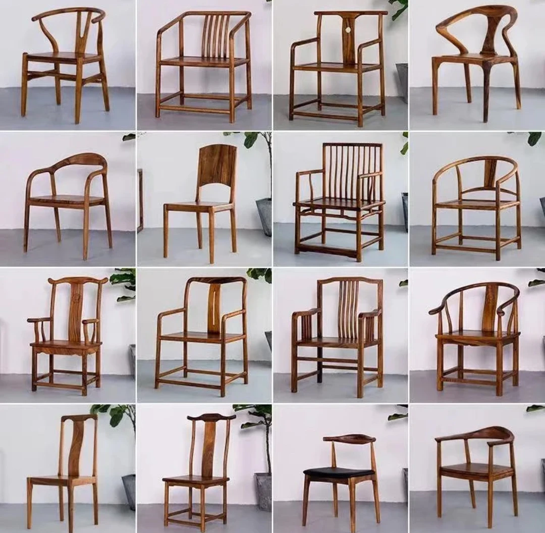 不包邮胡桃木新中式简约禅意办公家用餐厅学习实木椅子茶椅主人椅
