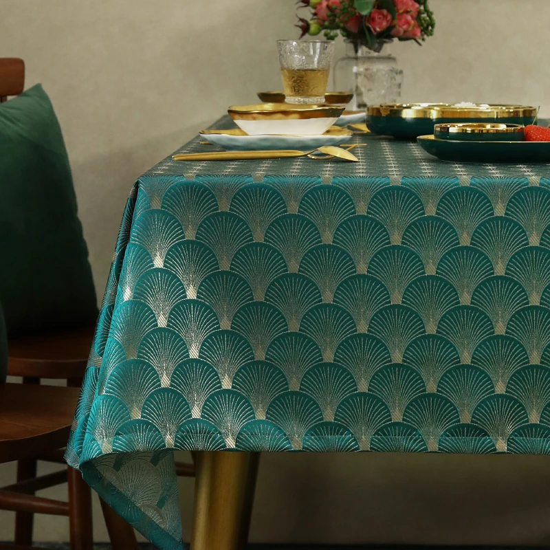 美式轻奢华artdeco餐桌布桌旗高精密提花现代茶几布台布可定制