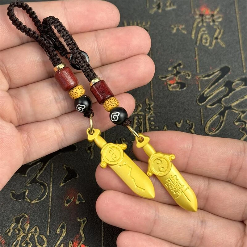 精品实心七星剑雨渐耳宝剑挂饰创意挂件钥匙扣