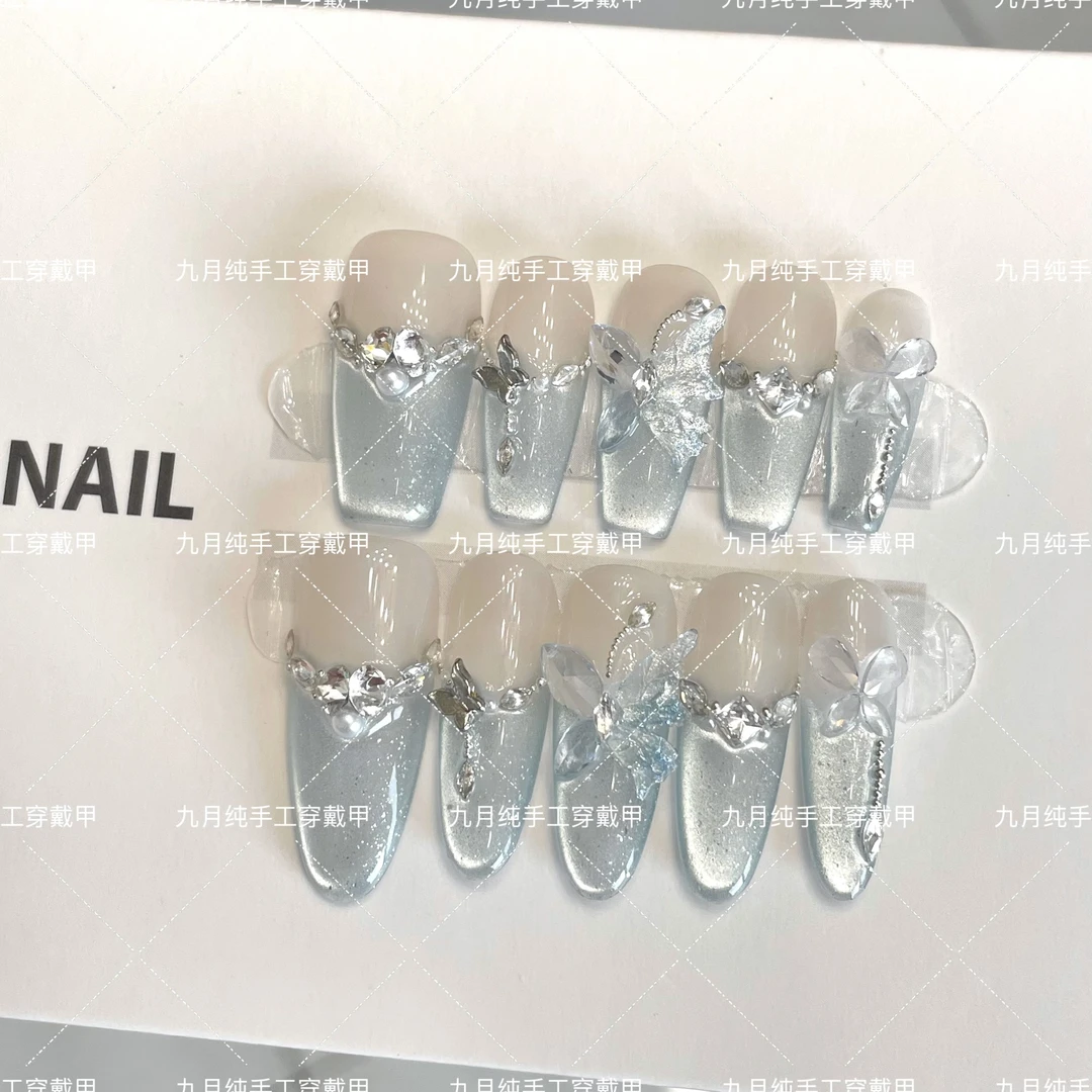 【天池】纯手工穿戴甲时尚重工气质猫眼穿戴甲片可仙可甜可美款式