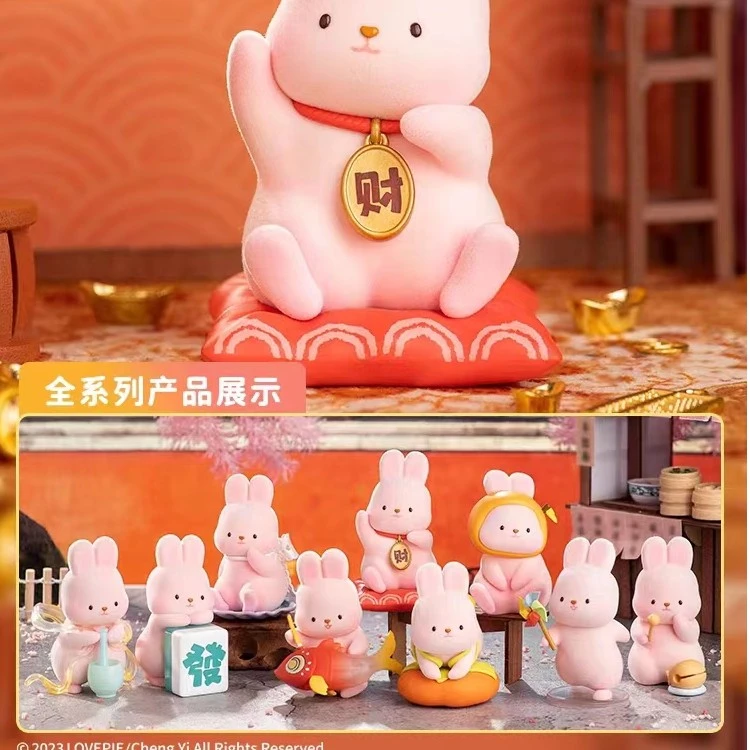 【拆盒】正版Momoko摸摸兔心愿系列潮玩盲盒植绒玩偶装饰摆件挂饰