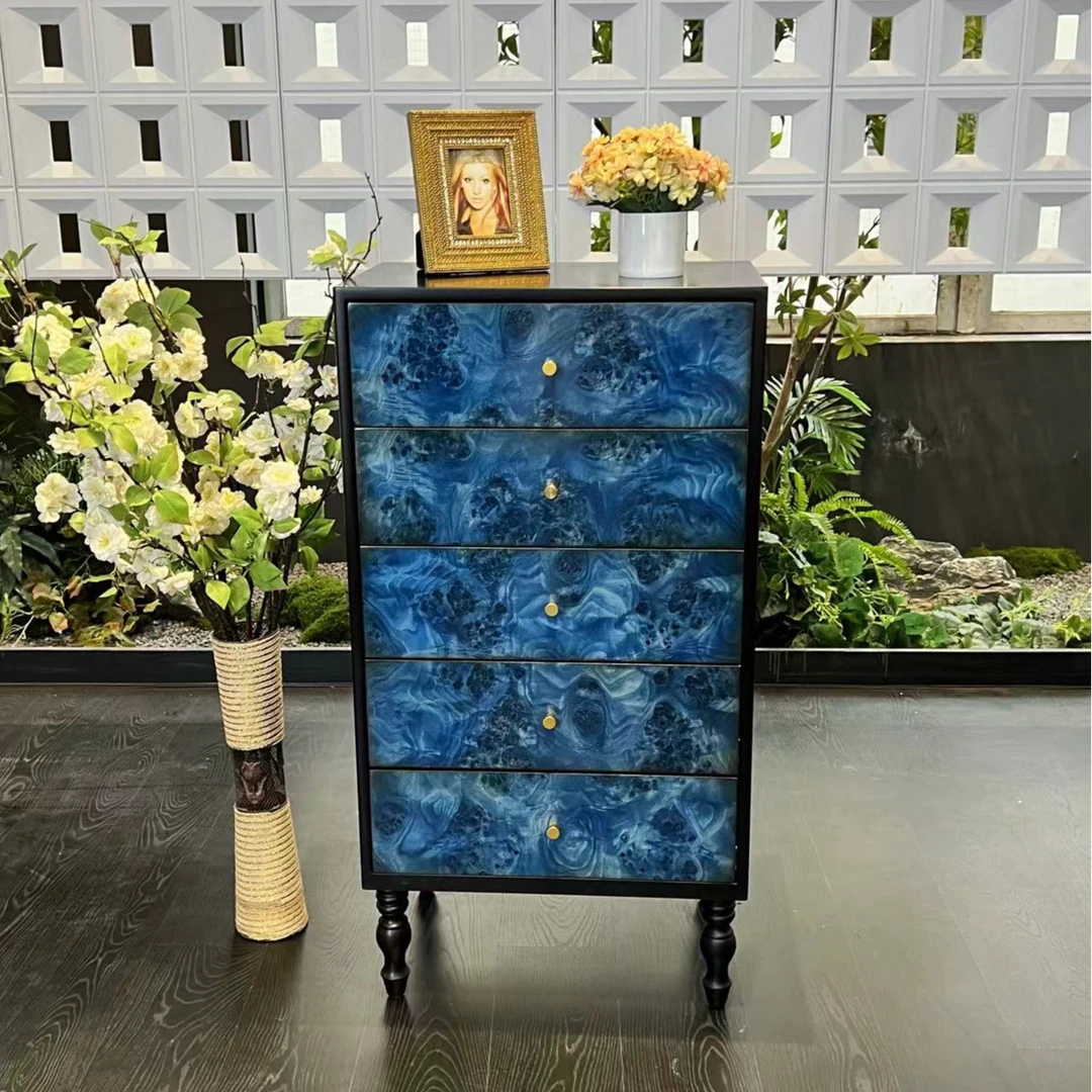 法式复古风五斗柜客餐厅简约现代小户型收纳柜