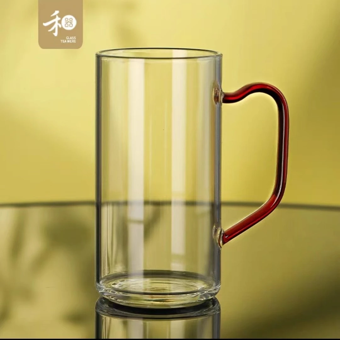 【禾器清予杯】玻璃办公杯高档绿茶杯大容量耐高温茶杯泡茶杯425ml