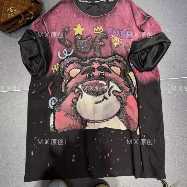 二龙欧货【草莓熊圆领T恤设计师潮牌】81299