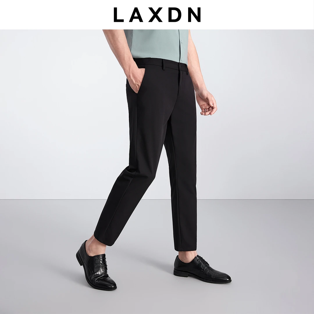 莱克斯顿男装春夏款九分休闲裤都市生活纯色薄款修身版4011940510