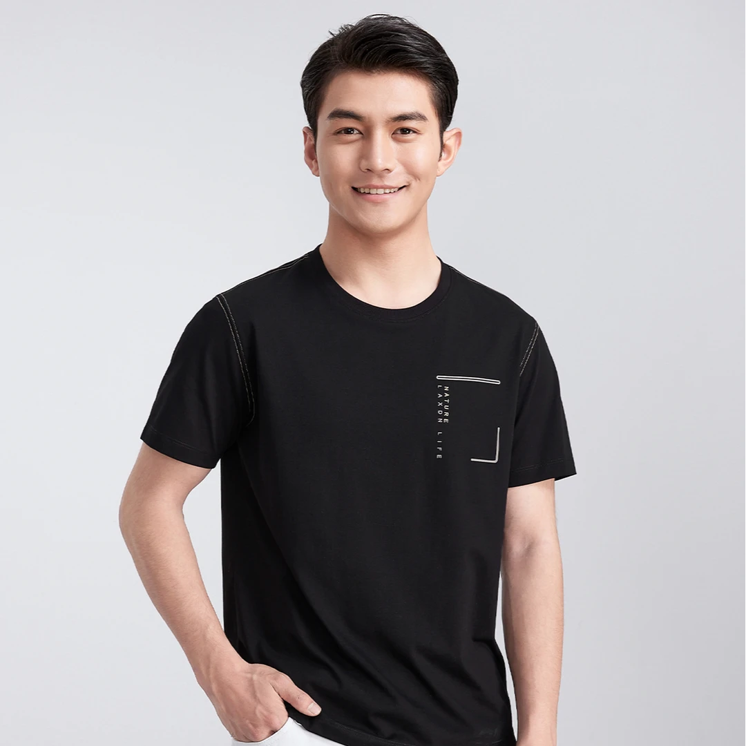 莱克斯顿男装春夏户外休闲时尚跑步弹力短袖T恤衫4020540410