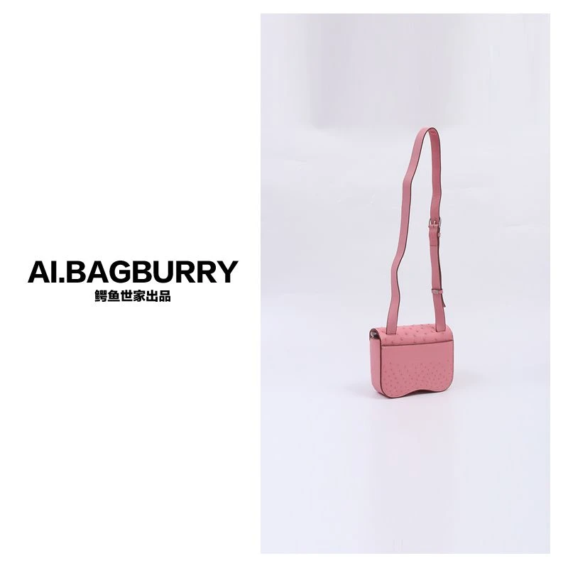 私订达人2025上新轻奢女士真皮鸵鸟皮手拎斜挎包