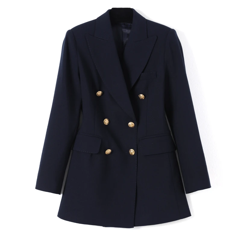 立体裁剪双排扣廓形修身外套秋季女外套上衣女外套CEA0236