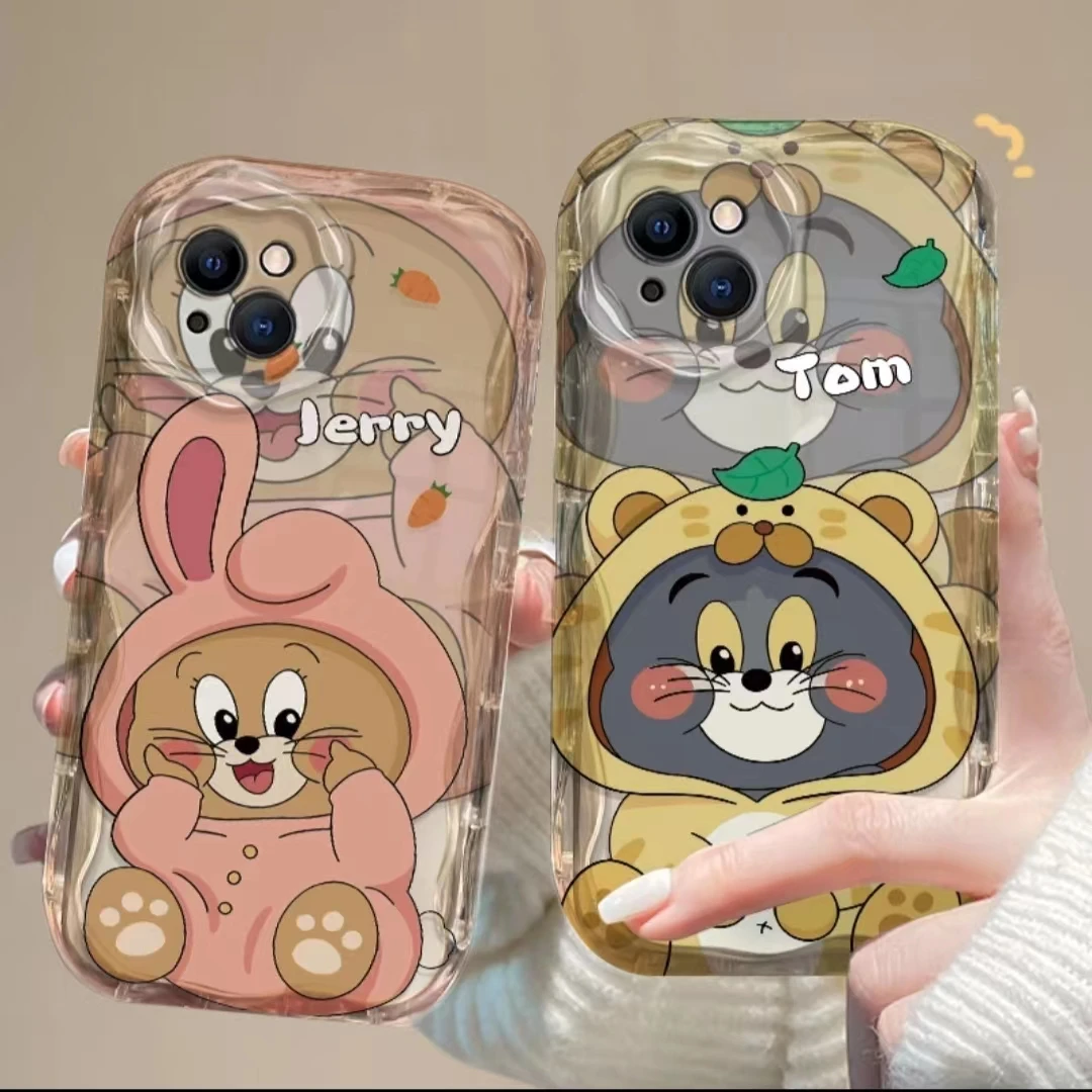 可爱猫和老鼠适用苹果15手机壳华为vivo/oppo小米14iPhone13pro软