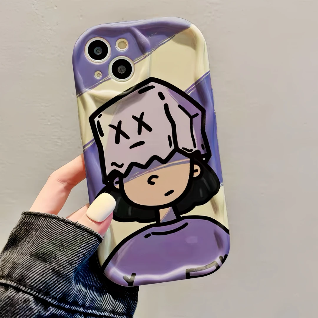 ins社恐女孩适用苹果14promax小米oppo华为vivo手机壳iPhone13软