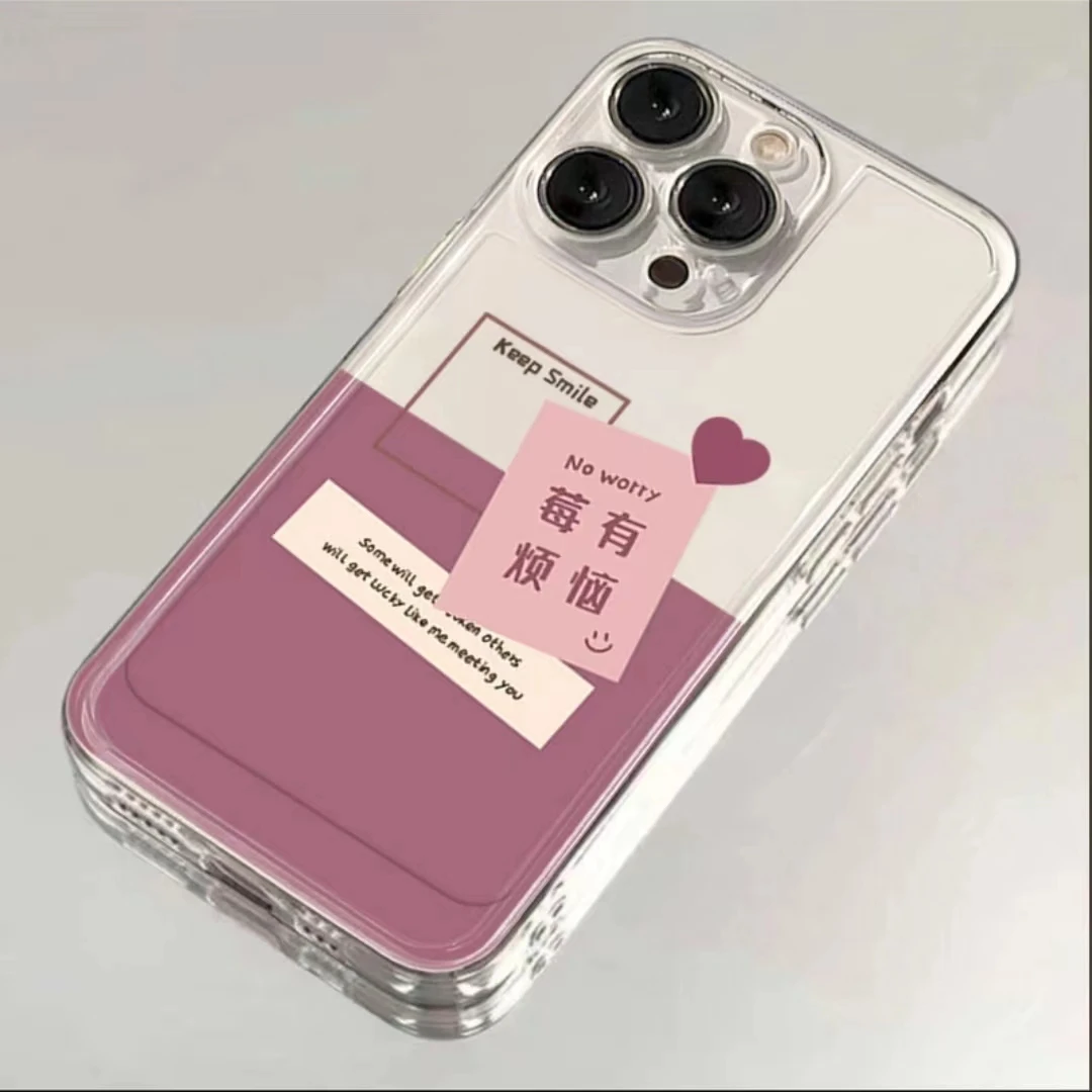 ins风莓有烦恼适用13pro苹果15手机壳华为oppo小米14vivo手机壳软