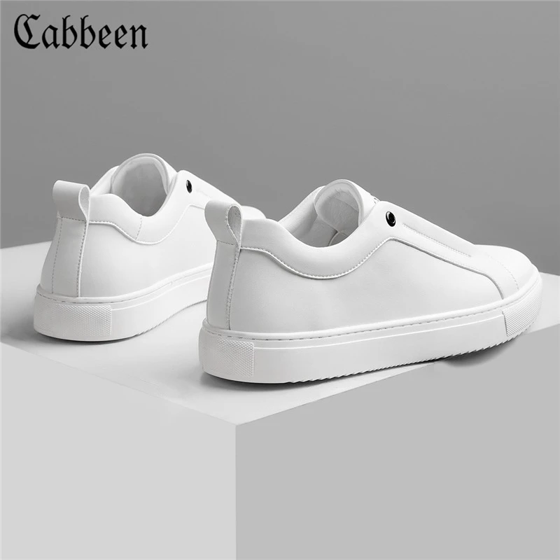 Cabbeen/卡宾一脚蹬板鞋男秋季休闲小白鞋百搭新款透气懒人乐福鞋