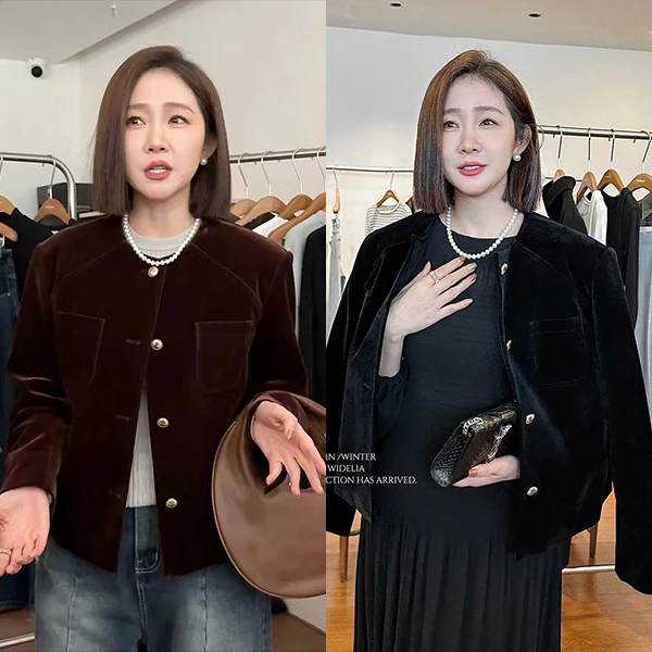 其他/其他秋冬韩版ins时尚气质显瘦轻奢大气小香风短外套9217