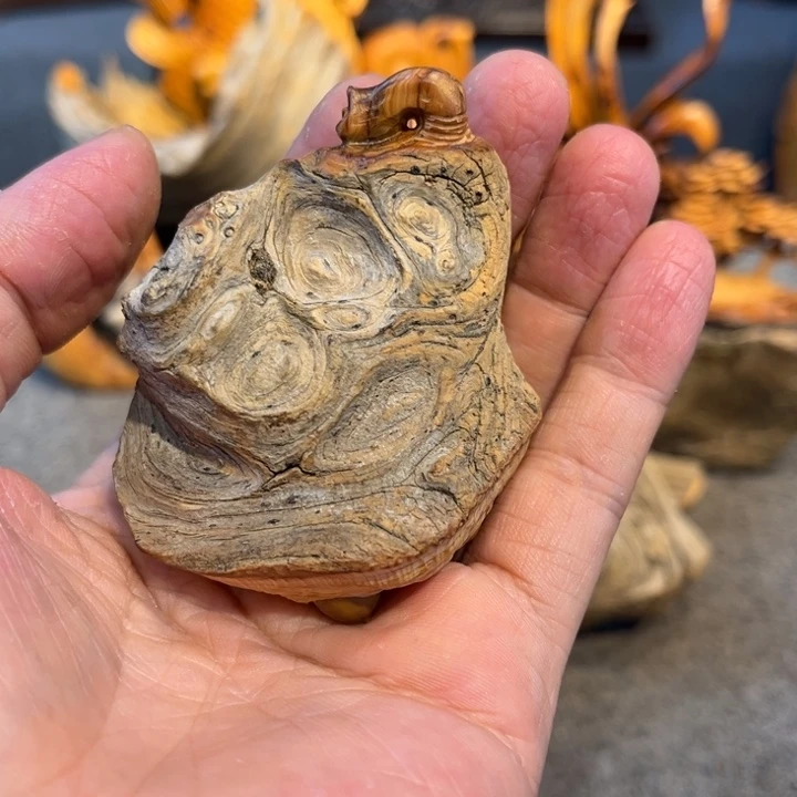 柏木（崖柏）木*鱼根雕摆件工艺品