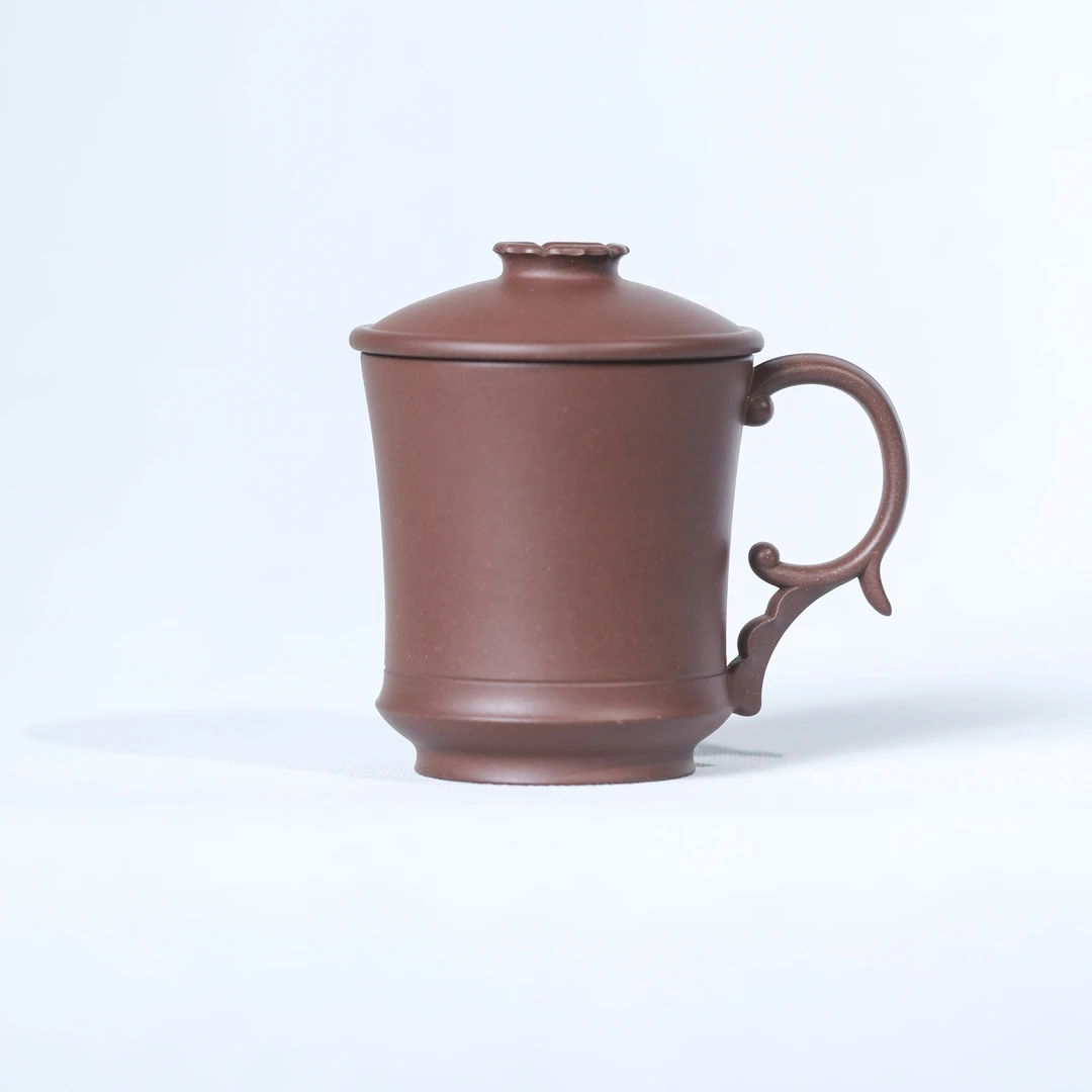 宜兴原矿手工紫砂壶【盖杯】鹤堂设计款盖杯