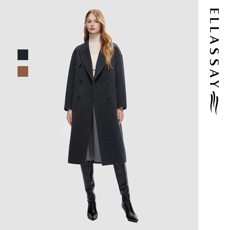 ELLASSAY歌力思秋冬新款时尚潮流毛呢大衣女EWD354D02400