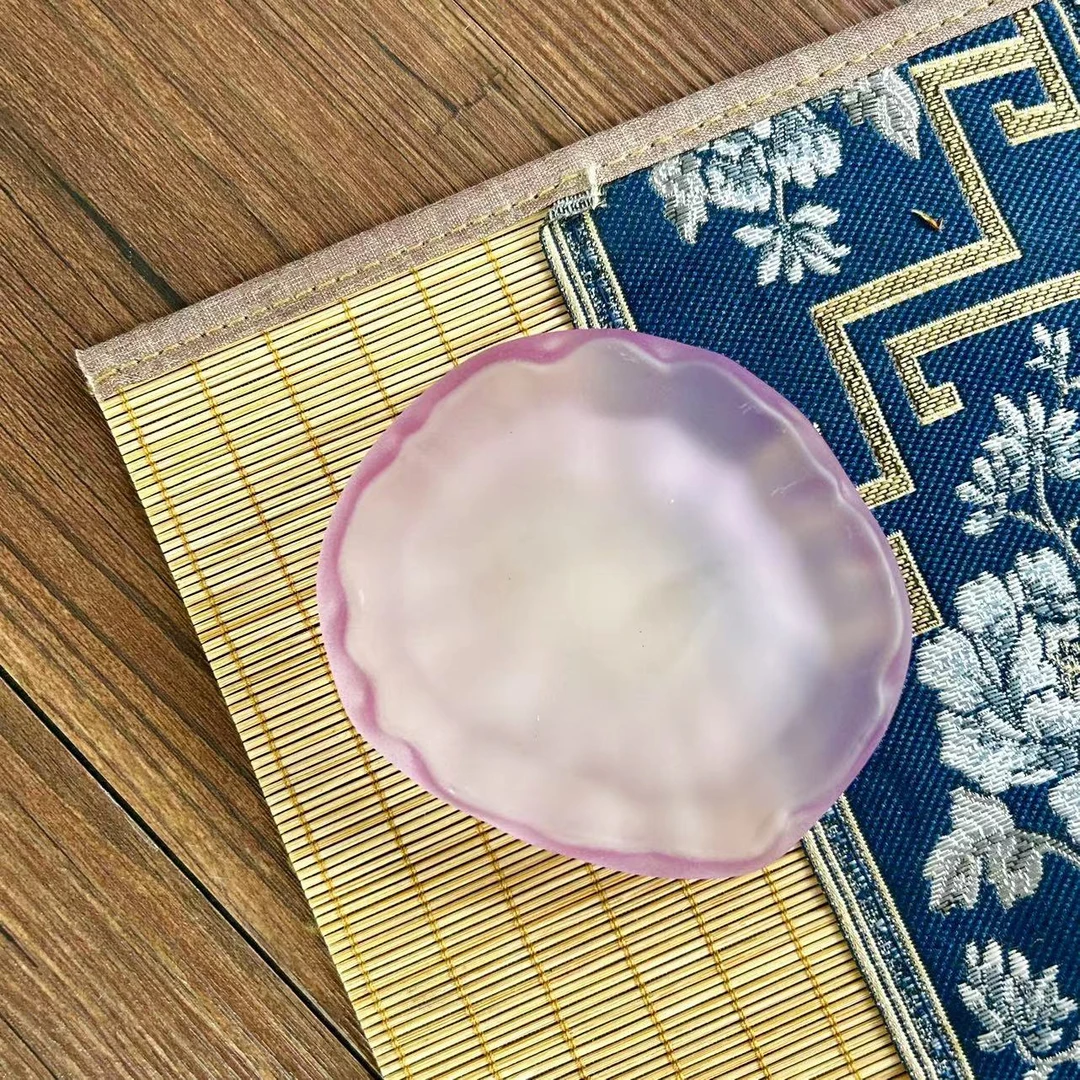 静德斋·多功能彩色创意笔舔水晶玻璃墨水碟子多功能墨池镇尺砚台