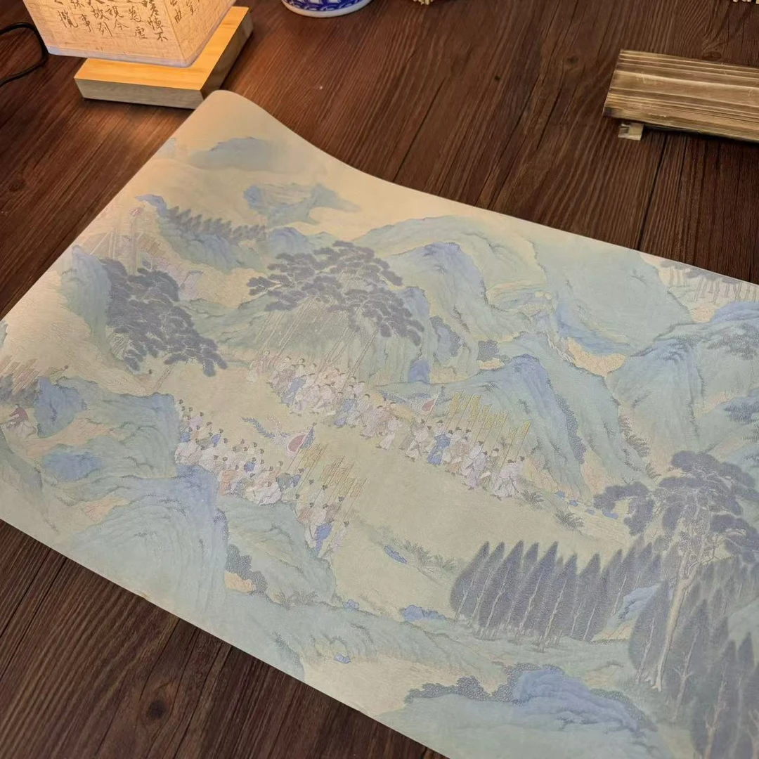 古风蜡染【上林赋长卷】小楷行草书半生半熟作品宣纸