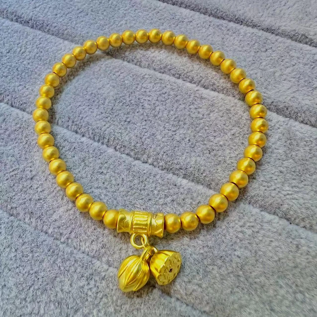 【小金姐专享】足金999/卡4mm两世欢古法LAZ194（一件）