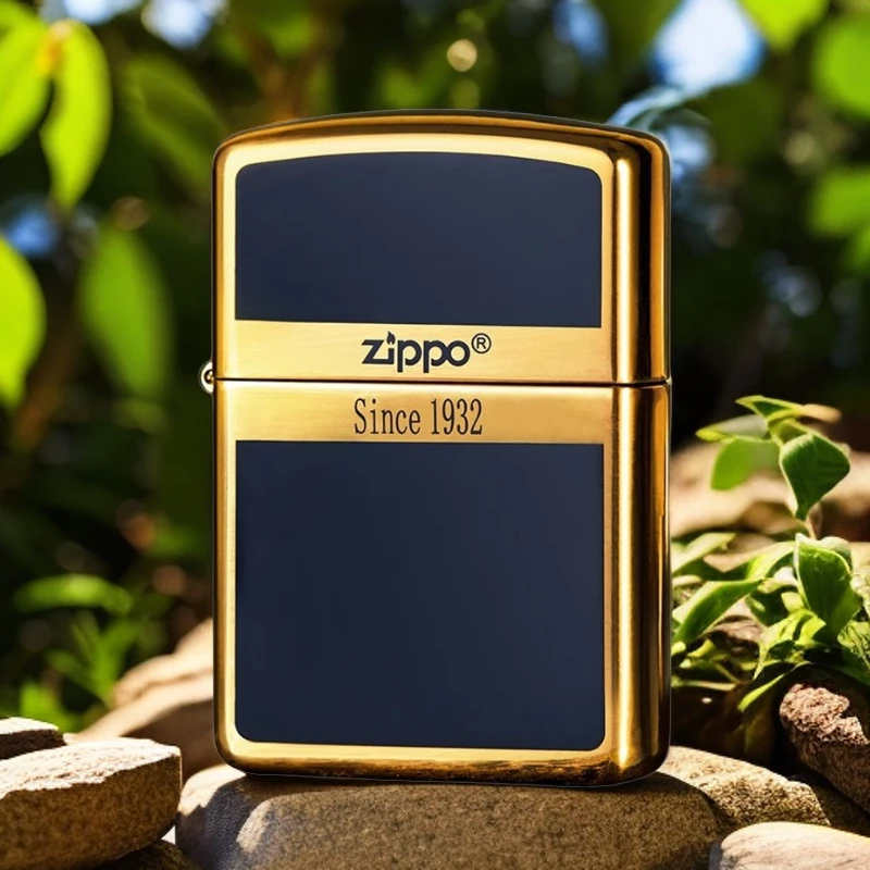 zippo打火机正品官方常规黑金商标起源防风煤油打火机DY9902BJ