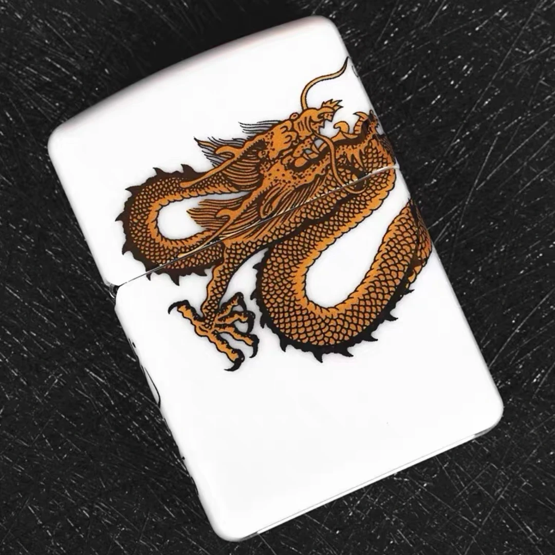 zippo打火机正品蚊版大师陶瓷龙煤油防风打火机