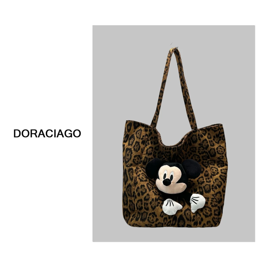 【安子溪】2024小众时尚休闲托特包百搭大容量单肩包（9292）豹纹