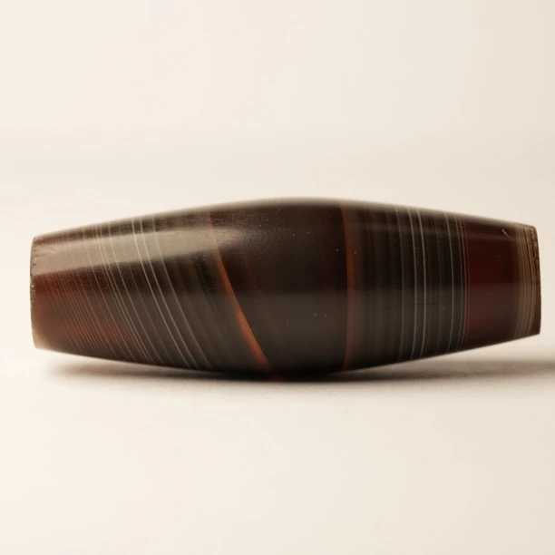 清晚期西亚缠丝玛瑙管珠【珠博入盒】24号