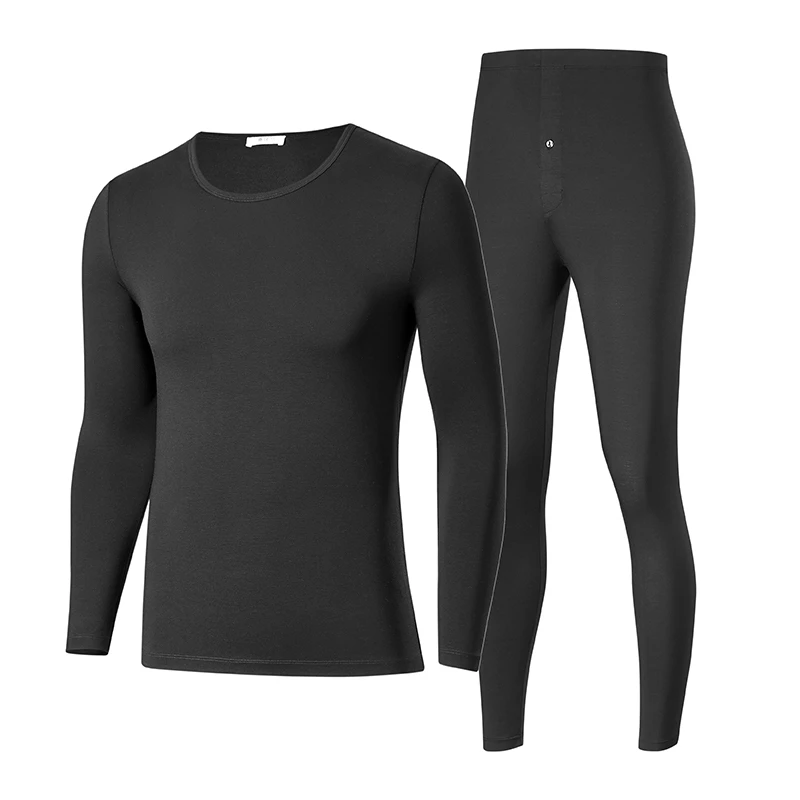 [桑扶兰-秋冬肌底衣】男士秋衣秋裤无痕保暖圆领内衣套装薄款内穿