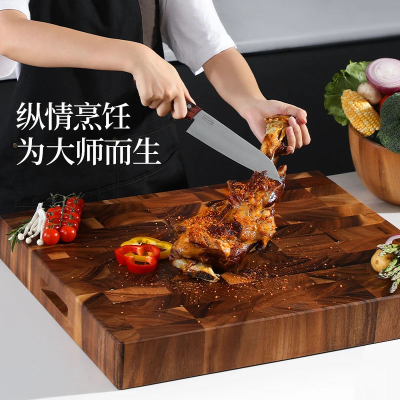 lcliving泰国相思木大师专业切菜板加宽加厚剁肉案板厨房砧板实木