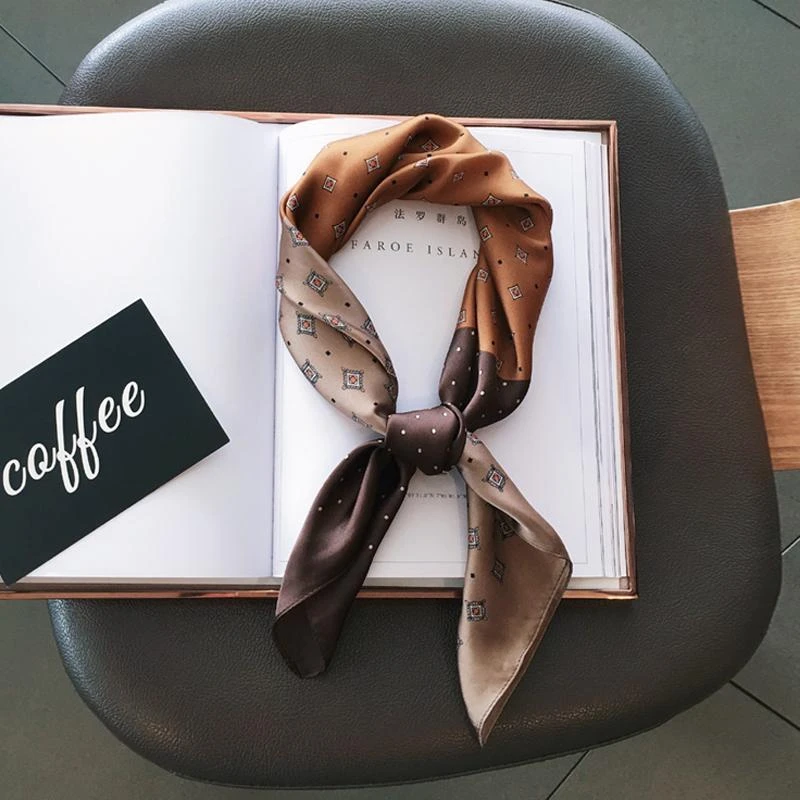 气质ins小方巾百变丝巾女百搭夏季职业装配饰韩版文艺围巾女士1