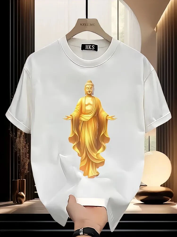 痞帅重磅纯休闲凉感短袖T恤男女同款夏季ins潮牌街头修身圆领上衣