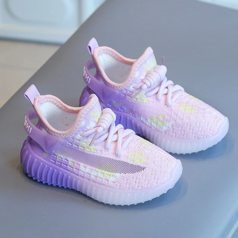 清仓儿童运动鞋2024春秋女童运动鞋透气飞织网鞋男童休闲鞋软底