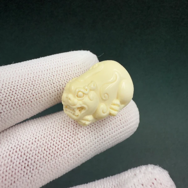 D1195天然猛犸牙貔貅摆件 支持鉴定 假一罚四
