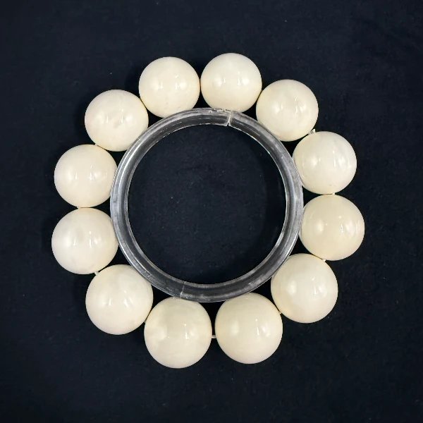 D1073天然猛犸牙精品手串 支持鉴定 假一罚四