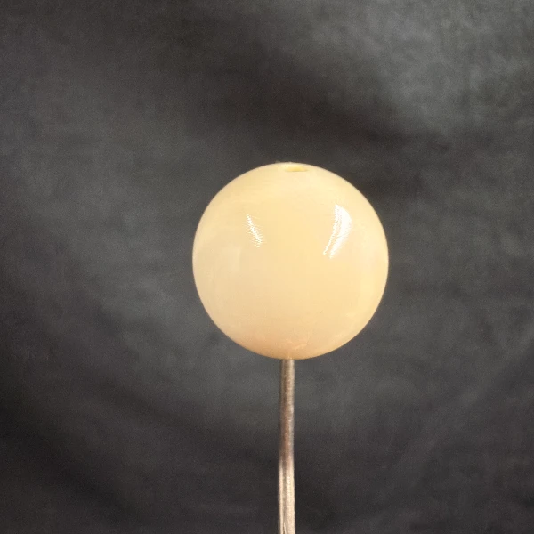 P7393天然猛犸牙蓝眼圆珠配饰 支持鉴定 假一罚四