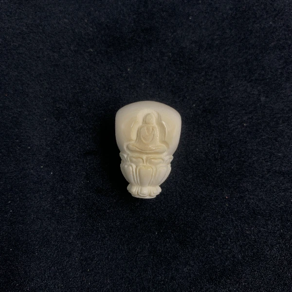 H5082天然猛犸牙 雕刻三通支持鉴定 假一罚四