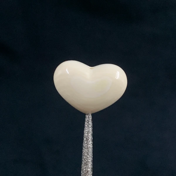 P7314天然猛犸牙爱心配饰 支持鉴定 假一罚四