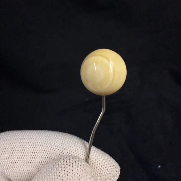 C6376天然猛犸牙圆珠配饰 支持鉴定 假一罚四
